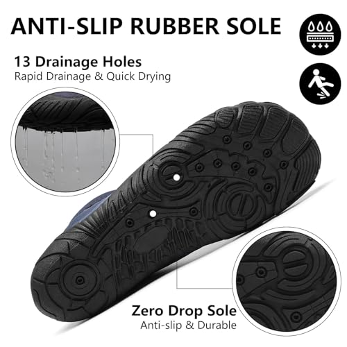 Image of Mishansha Womens Mens Water Swim Shoes Wide Toe Box Barefoot Shoes US Size 5.5-13.5 Women / 3-11.5 Men