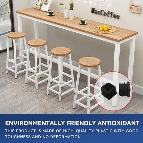 Image of 32 Pcs 3 /4 inch Square Tubing End Caps, Plastic End Caps Insert Finishing Plug for Chair Legs, Pipe Post, Table Legs (Black, 19x19mm)