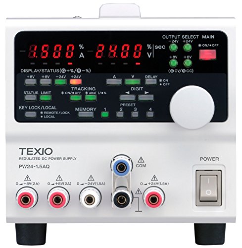 TEXIO(テクシオ) 多出力直流安定化電源 4ch(+24V/1.A,-24V/1.5A,+8V/2A,+8V/2A) : PW24-1.5AQ