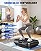 HomeFitnessCode Mini Vibrationsplatte für Frauen - Vibrationsgerät mit 250 Intensitätsstufen + 9 Vorprogramm Vibrationstrainer Zuhause für Abnahme Muskelaufbau Ganzkörpertraining, Schwarz