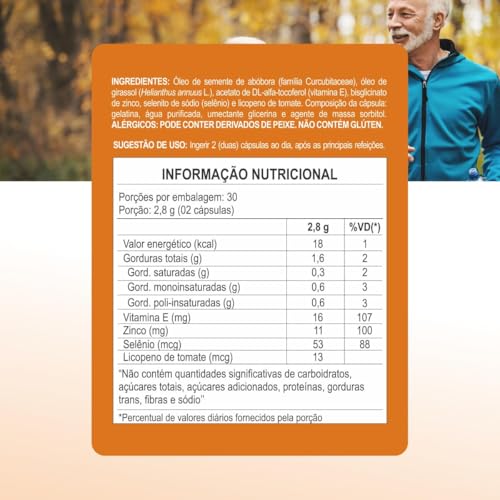 Kit 3x Oleo de Girassol e de Semente Abóbora Pro Max 40+ Com Vitamina E Suplemento Alimentar 1400mg