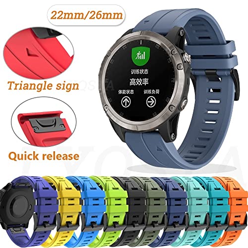Bracelet silicone anti irritation pour Garmin Fenix 5 6