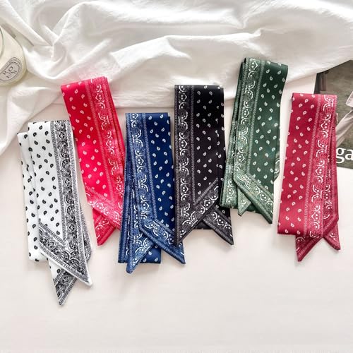 4 Pcs Bag Handbag Handle Ribbon Hair Head Band Neck Scarf For Hair Fashion Skinny Scarves For Women Gift2
