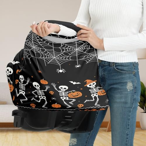 Image of Halloween Nursing Cover Up for Breastfeeding, Skeleton Spider Web