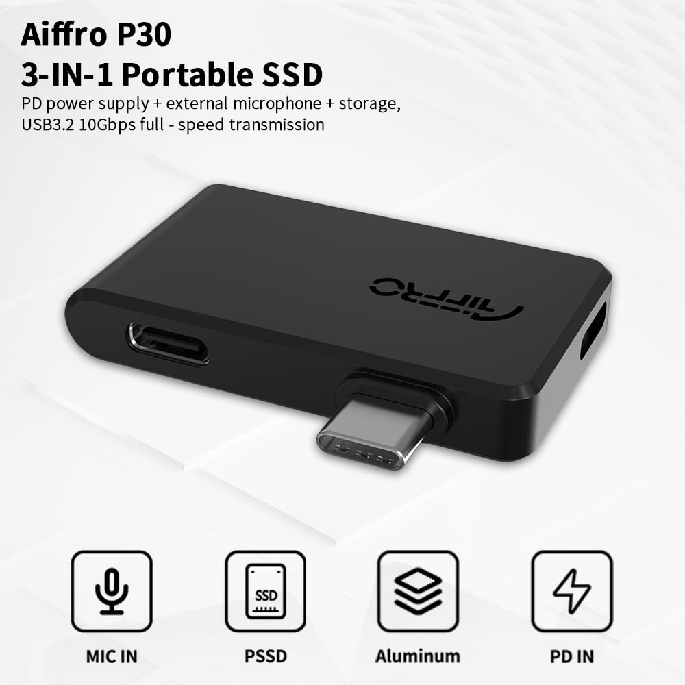 Amazon.com: P30 3 in 1 Portable SSD, Supports ProRes/Microphone