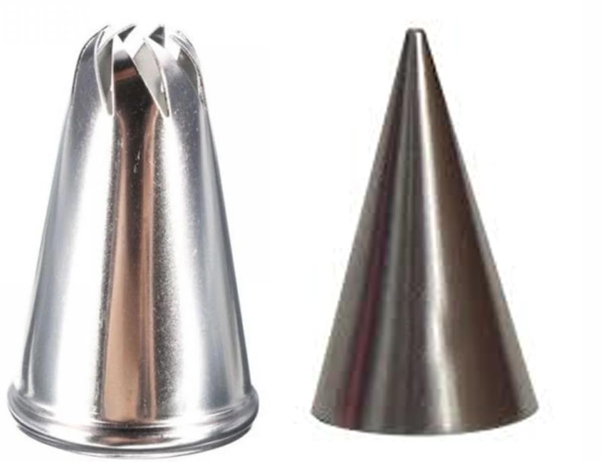 Jamboree!!! Rose Swril and Writing Nozzle Combo Cake Decorating Icing Tip, Muffin Cupcake Decoration Stainless Steel Nozzle Steel Kitchen Tool Set (Pack of 2)-image-41