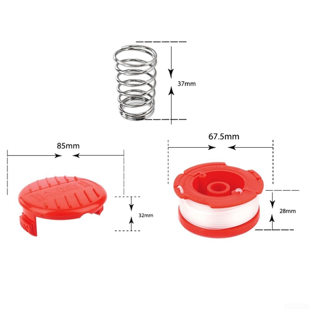 Szpula żyłki, Szpula z żyłką trymera 30 stóp kompatybilna z CMCST900 CMESTA900 CMZST98020 Nylon włókno szklane pomarańczowy opakowanie 6 szt.