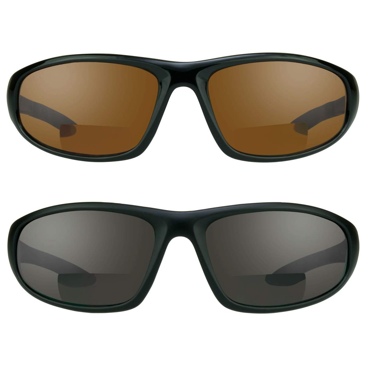 proSPORT Bifocal Safety Glasses ANSI Z87 Wrap Around Protective Sunglasses for Work, Motorcycle, Outdoor UV 400 Anti Glare