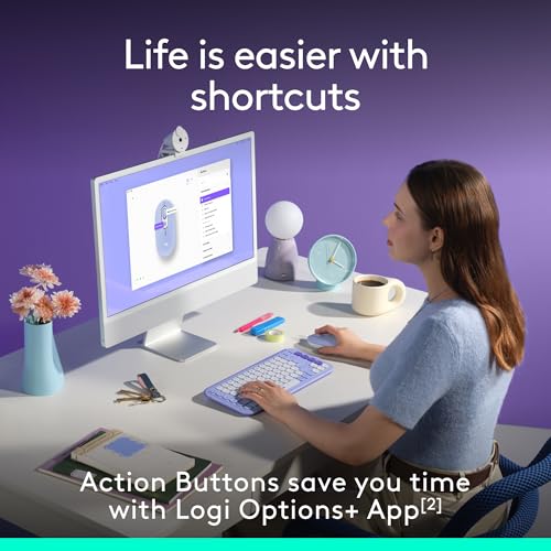 Logitech POP Mouse, Compact and Portable Wireless Bluetooth Mouse - Lilac - image 4