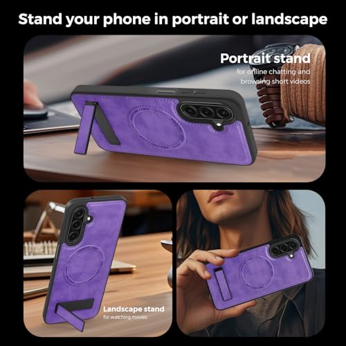 Image of Lunivop for Samsung Galaxy A17 5G Phone Case 6.7 inch PU Leather Light Purple