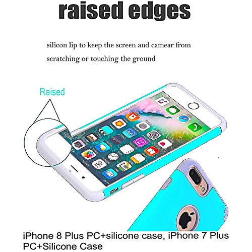 Casehq Compatible For Apple Iphone 7 Plus, Iphone 8 Plus, 5.5 Inch, 2-Layer Slim Protective Cover, Shock-Absorption Heavy Duty Rugged Bumper Shockproof Anti Slip Protective Phone Cover-Rose Gold #TOP5