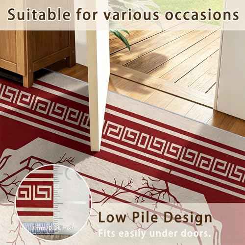 Tapis 160 x 230 cm classique art déco luxe marbre lavable doux - 5