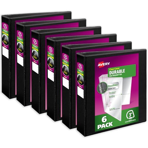 Progettato per essere più forte e più durevole rispetto ai raccoglitori di base, questi 6 raccoglitori neri presentano una colonna vertebrale resistente agli strappi (DuraHinge) e bordi più flessibili e resistenti alle spaccature (DuraEdge)