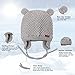 Bamery Baby Crochet Hat Infant Cute Bear Ear Beanie Toddler Boys Girls Earflap Hats for Fall Winter Warm Cap (Bear Gray, 0-6M)