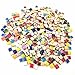 500PCS / 1.1LB Square Ceramic Mosaic Tiles, 0.4 x 0.4 inch Handmade Making Creative Micro Mosaic Tiles for DIY Art and Home Decorations (Mix Color)