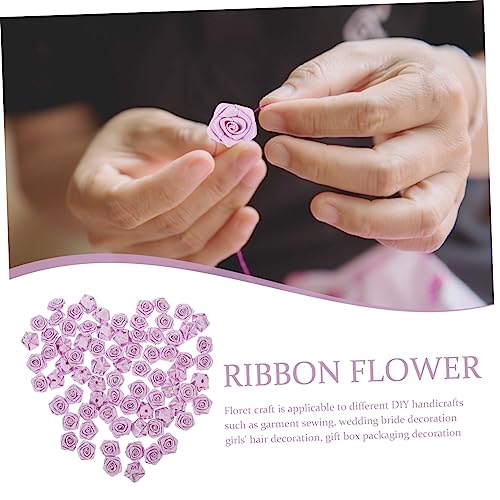 Fleurs ruban polyester pour projets créatifs artisanaux et accessoires de mode - 4