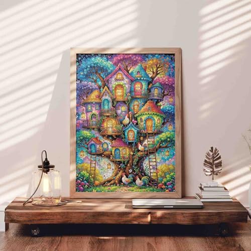 Rompecabezas de 1000 piezas TUMOVO Tree of Life, puzzle rectangular de cartón para adultos, tamaño 19.7x27.6 pulgadas, tema Religión, nivel de habilidad para todos miniatura 3