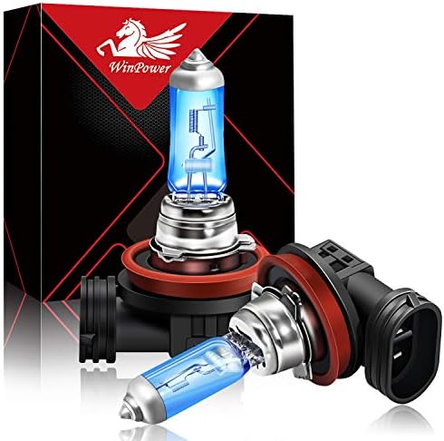 WinPower Ba20d S2 35/35W 12V Motorcycle Bulb Halogen Headlamp 5000K Warm White Super Bright Hi/Lo Dual Headlight Lamp Light, 2 Pieces
