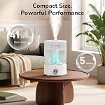 ZAFRO 2.5L Top Fill Humidifier for Bedroom, 25H Runtime, 24dB Quiet, White - Image 3