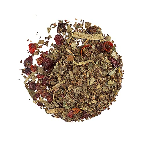 Image of Organic Positively Tea Company, Herbal Tea, Refreshing Botanical Blend with Tulsi, Spearmint & Rosehips, Loose Leaf, 16 Ounce