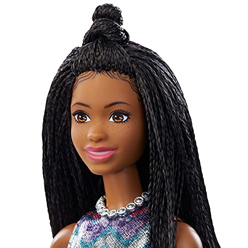 Barbie GYJ24 - "Bühne frei für große Träume" Brooklyn Barbie Puppe (ca. 30 cm groß, mit braunen Zöpfen) mit Musik, Lichtern, Mikrofon und Zubehörteilen, Geschenk für Kinder von 3 bis 7 Jahren – Bild 3