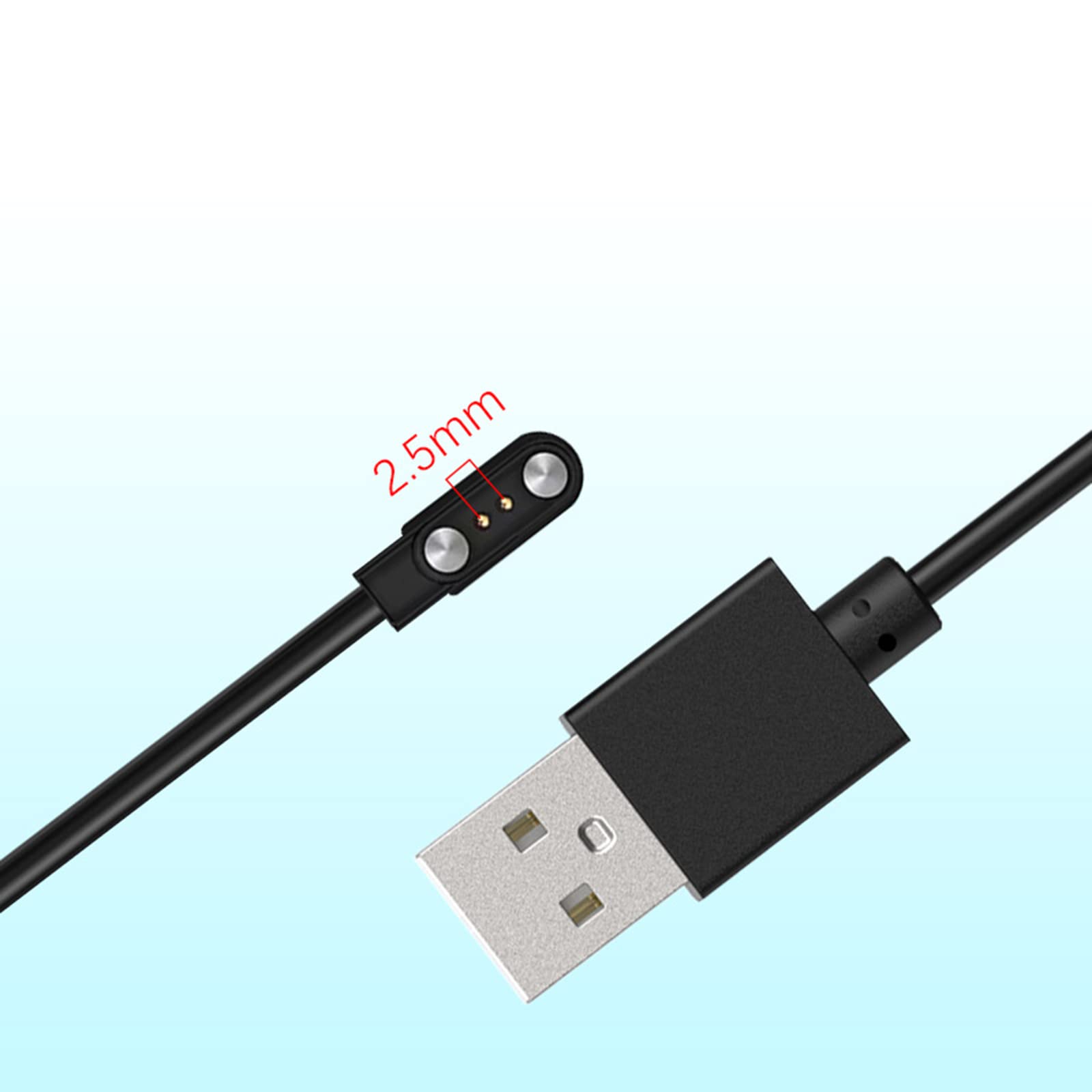 Cavo Di Ricarica USB Per Smartwatch Willful SW021 E AWADUO IP68 - Lunghezza 1m, Nero - 3