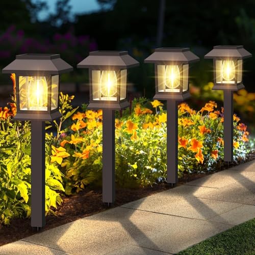 Luces Solares Exterior Luces solares for caminos de exterior, mejoradas, LED, impermeables, for jardín y paisaje Iluminacion Jardin Decorativas