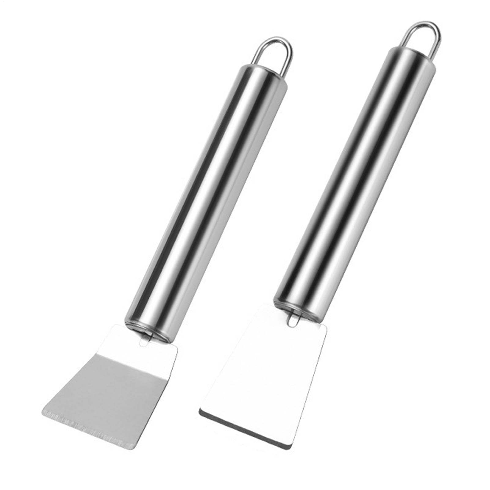 Spatule Nettoyante pour Cuisine,Spatule De Nettoyage Domestique en Acier Inoxydable - Racloir Résistant Anti-Rouille Ustensiles De Cuisine pour Gril Barbecue Réfrigérateur Camping Extérieur