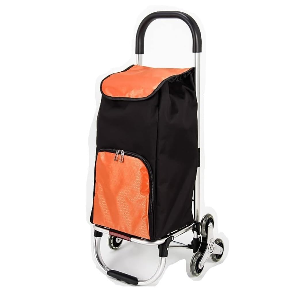 SBZIOJHDR foldable shopping trolley， Trolley Bag Foldable Silent 6 Casters Detachable for Supermarket Travel Picnic Shopping Cart(C)