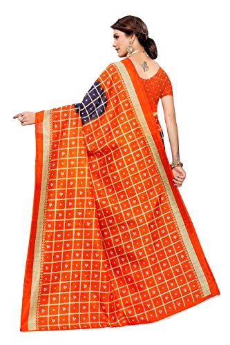 Image of Sidhidata Women's Printed Art Silk Saree With Blouse Piece (Free Size)