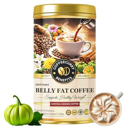 Image of Coffeecurry Belly Fat Coffee Tin Can (65 Grams) - Helps to Reduce Belly - Instant Coffee with Garcinia Cambogia and Ginseng | Arabica Roasted Premium Coffee