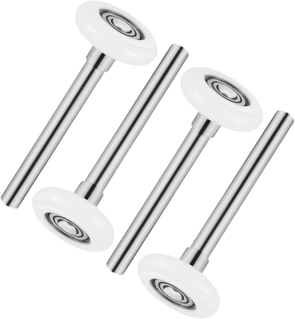 4pcs Quiet Nylon Garage Door Rollers Stem for Smooth Bearing Wheels Easy to Install Track Rollers Replacement Parts for Garage Doors