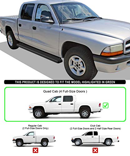 Estribos Tuxtreme 5 pulgadas Negro Mate para Dodge Dakota miniatura 2