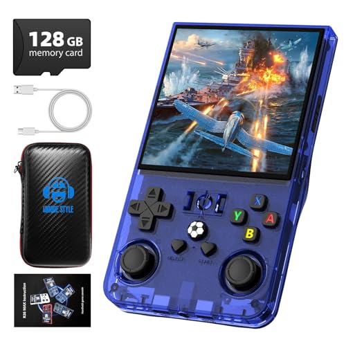 128 GB di memoria interna per giocare immediatamente: con 128 GB di memoria interna, la console portatile di gioco R36MAX offre più che sufficiente spazio per l'intera libreria di giochi preinstallati – nessuna configurazione aggiuntiva necessaria. Disimballare, accendere e giocare subito, senza attendere download o trasferimenti di file.