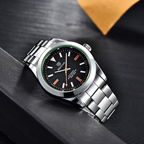BENYAR Classic Men's Automatic Mechanical Watch Stainless Steel Strap Waterproof Luminous Simple Business Sports Wristwatch… - Image 4