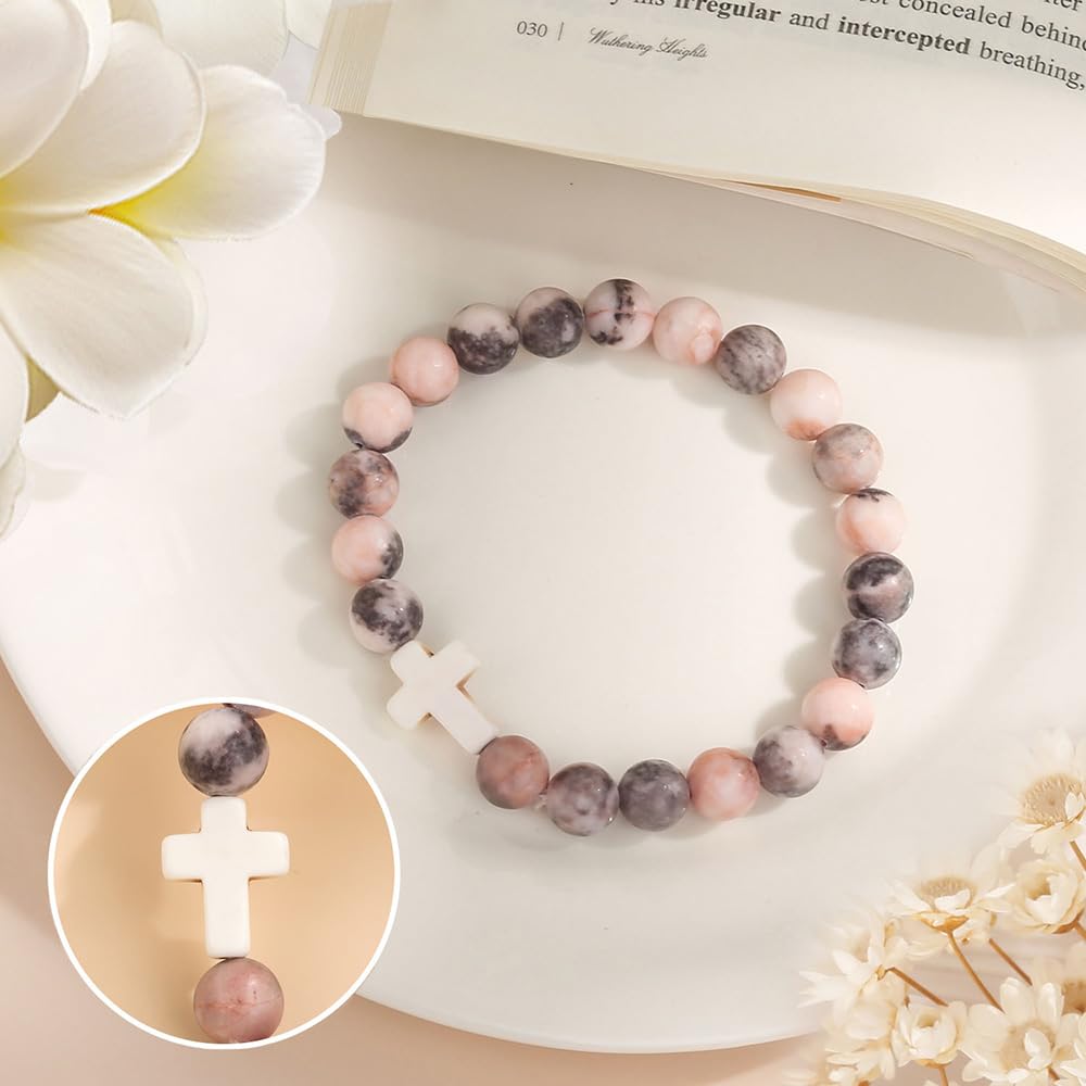 Christian Christmas Gifts for Women, Religious Cross Bracelet Gifts for Women/Daughter/Friend/Sister/Grandma/Granddaughter/Godmother/Her, Inspirational Birthday Faith Based Jewelry Stocking Stuffers Gifts