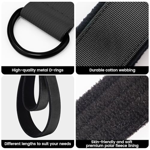 2PCS Comfortable Enhanced Thickness Pilates Double Loop Strap - D-Ring Strap for Home Gym & Yoga Workout Accessories - Image 4