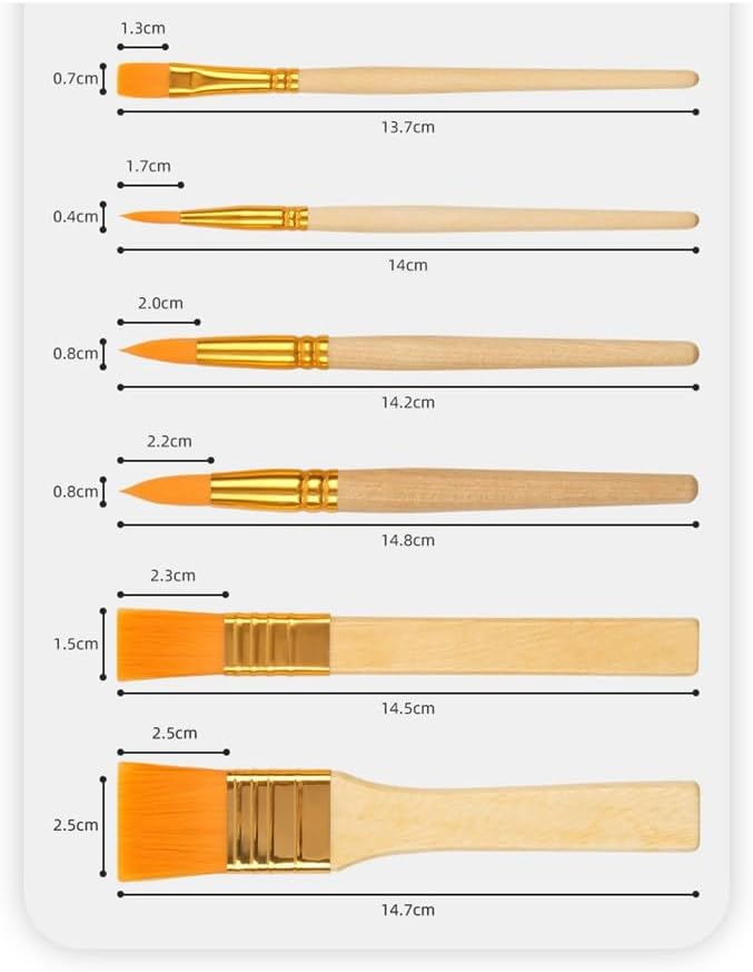 Nylon Bristle Paintbrush Brush Thick Rod Watercolour Pencil Children's Painting Doodle Board