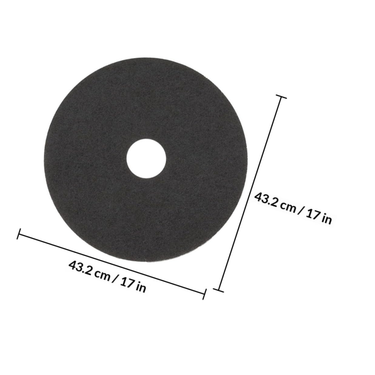 Floor Cleaning and Polishing Pad 17 Inch Black Microfiber Machine Mat 5pcs for Industrial Floor Waxing and Scrubbing Applications