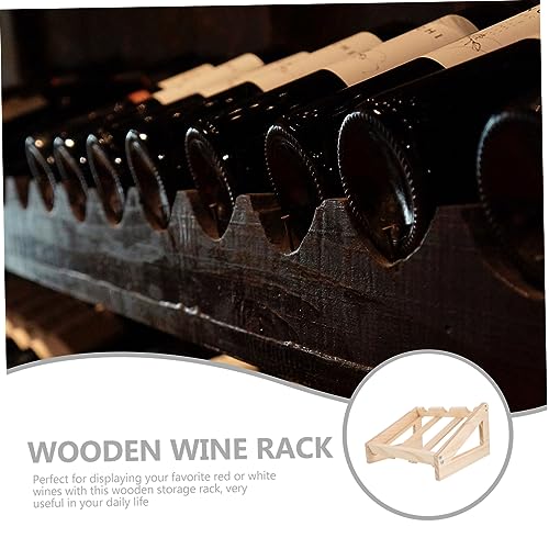 Soporte de botellas de vino de madera para encimera miniatura 4