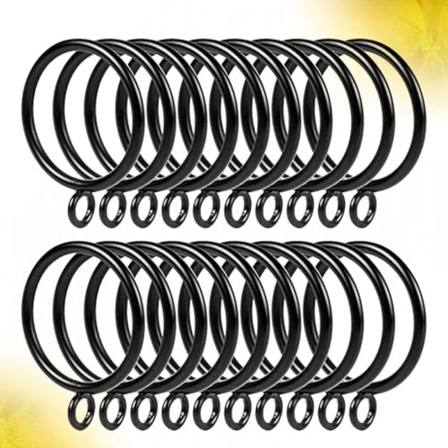 Anillos de cortina para salón y dormitorio, ganchos negros Artibetter para colgar con elegancia 7
