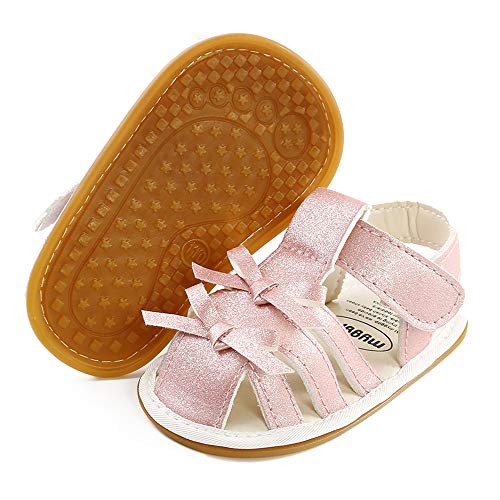 Baby Boys Girls Sandals Premium Soft Anti-Slip Rubber Sole Infant Summer Outdoor Shoes Toddler First Walkers (12-18 Months Toddler, 3-Pink)