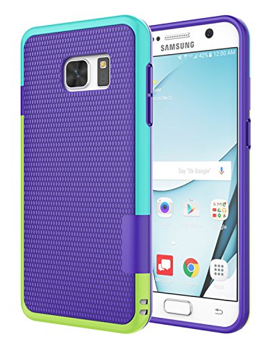 Galaxy S7 Case, Jeylly [3 Color] Slim Hybrid Impact Rugged Soft TPU & Hard PC Bumper Shockproof Protective Anti-Slip Case Cover Shell for Samsung Galaxy S7 S VII G930 GS7 - Purple