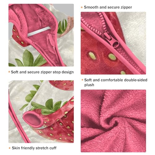 GuoChe Summer Fresh Strawberries Sherpa Coat3