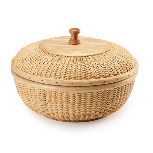 Teng Tian Basket Nantucket Basket Basket Tea Fruit Basket Handicraft Storage Basket Desktop Organizer Woven Rattan Handwoven rattanStorage Basket Set with Lid for Shelves and Home Organizer Bins