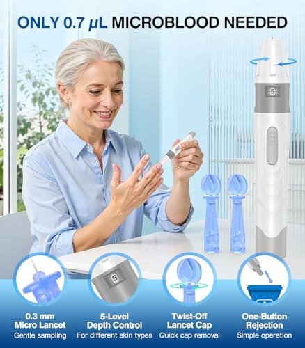 image for Medilax Blood Glucose Monitor Kit, 100 Test Strips & 100 Lancets Blood