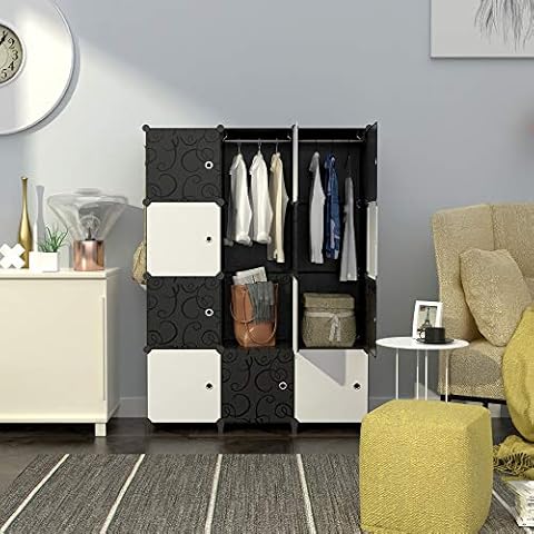 HOMIDEC Armoire Penderie 12 Compartiments Cover