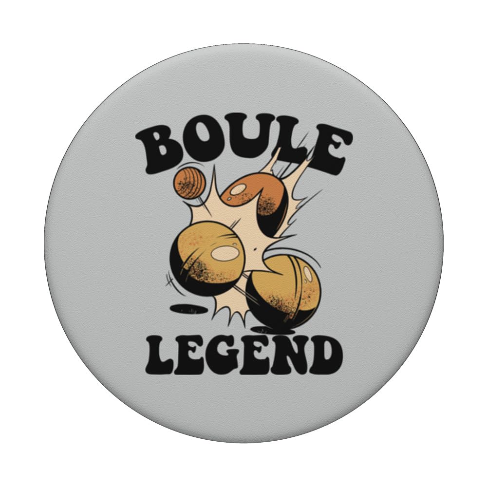 Boule Balls For Boulder Petanque Boules Ball PopSockets Swappable PopGrip, Black - Image 3