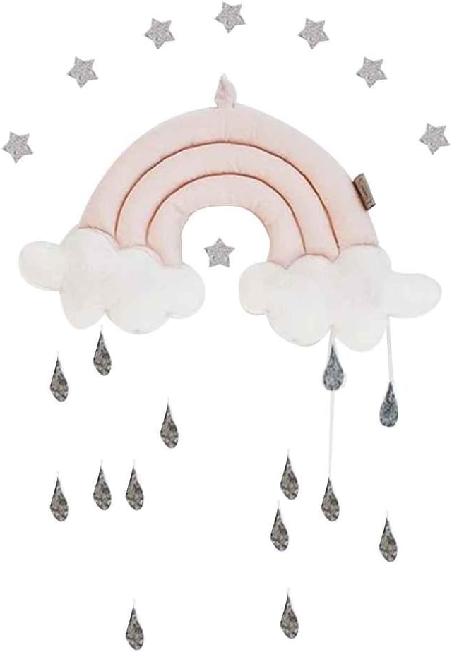 Uzinb newborn rainbow raindrop toy crib tent pendant toy room decorations baby photo props creative stereo cloud raindrop cloth props