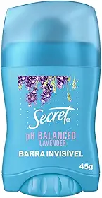 Desodorante Antitranspirante em Barra Secret Aroma de Lavanda com pH Balanceado 45g